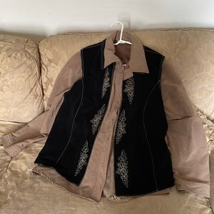 Jacket with vest overlay